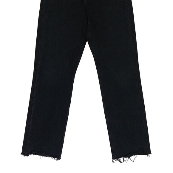 Agolde Jeans Riley Straight Ankle Size 26 Button Fly Dark Wash Black 90s Denim - Picture 4 of 9